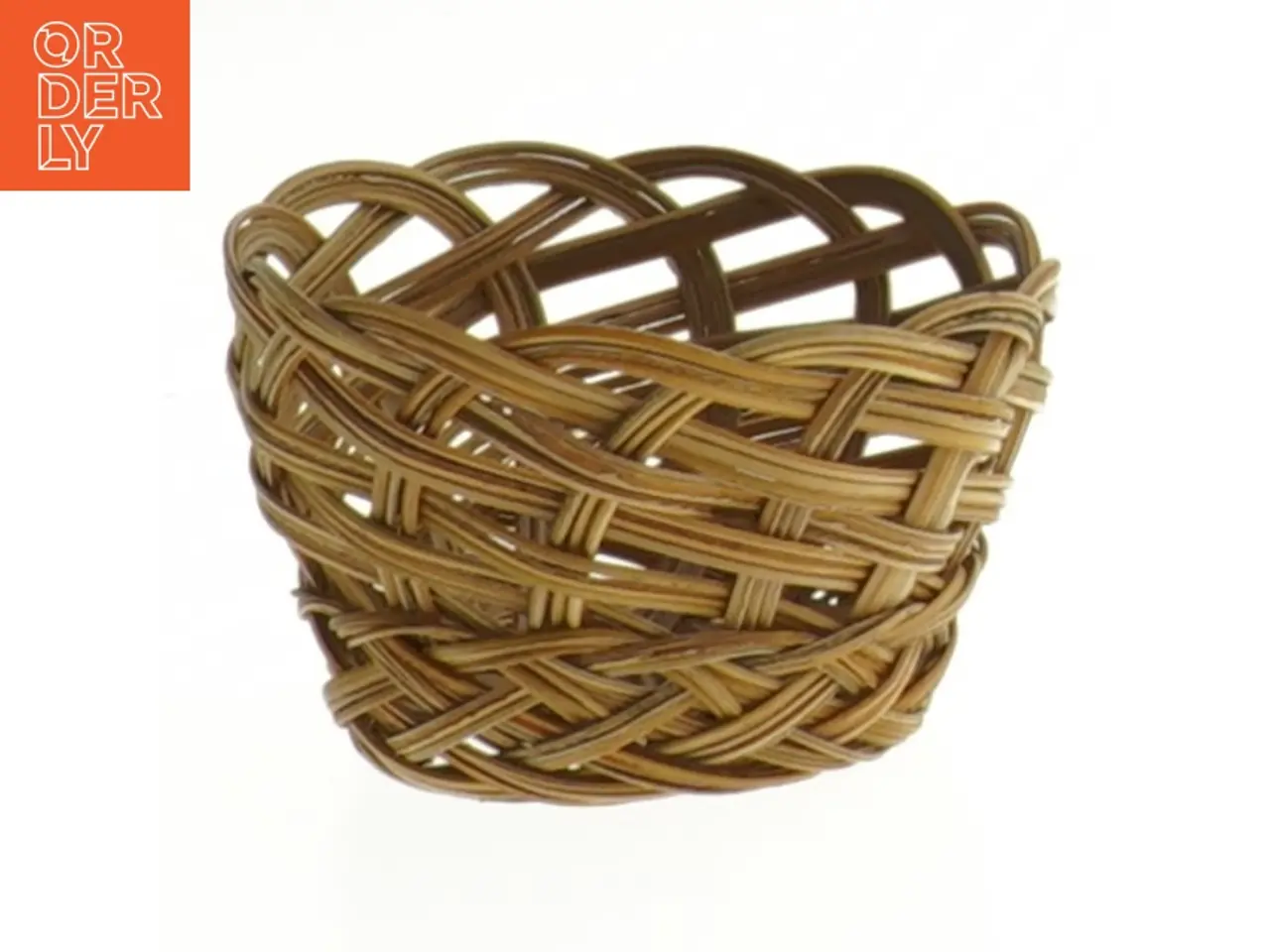 Billede 1 - Flettet kurv (str. Ø. 6 cm. længde. 4,5 cm)