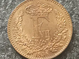 1 Skilling 1856 i superflot kvalitet.