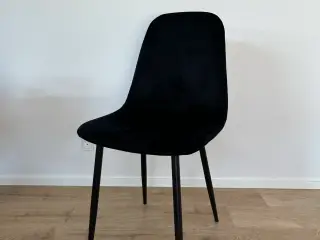 Stole 8 stk. NYE - Anna spisestol i sort velour