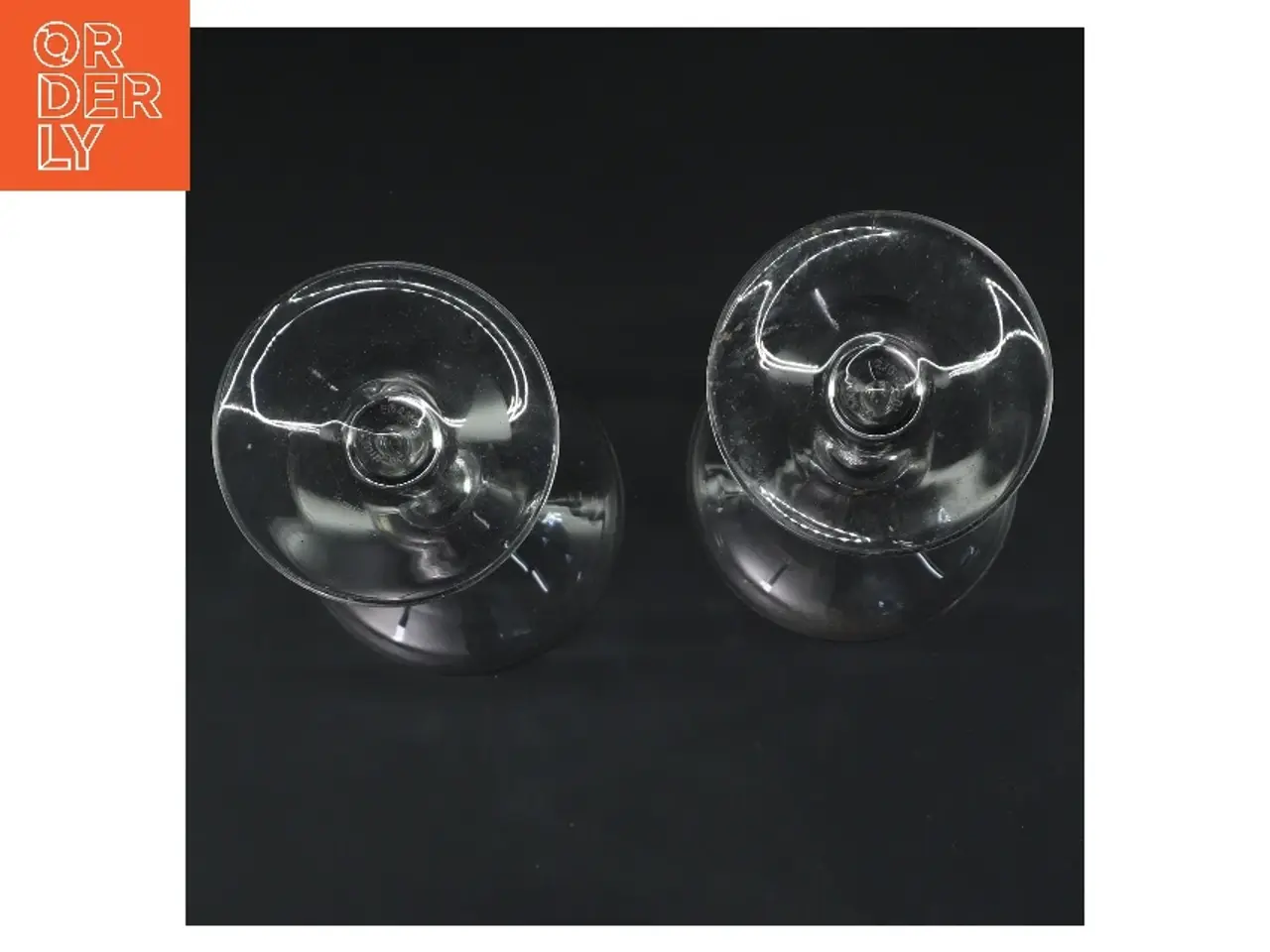 Billede 3 - Glas lysestager (str. Ø 9 cm højde 18 cm)