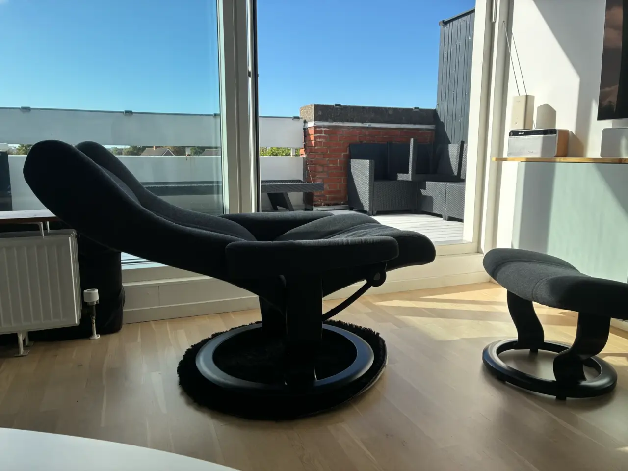 Billede 4 - Stressless lænestol grå med skammel