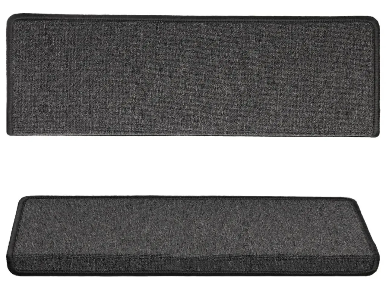 Billede 4 - Trappemåtter 15 stk. 65×21×4 cm - antracit, rektangulær kant