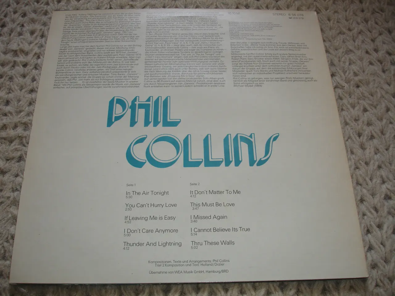 Billede 3 - (sender gerne) Phil Collins – Phil Collins
