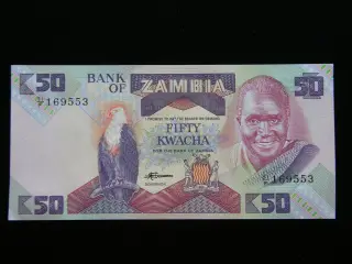 Zambia 50 Kwacha (1986-88) P28 Unc.