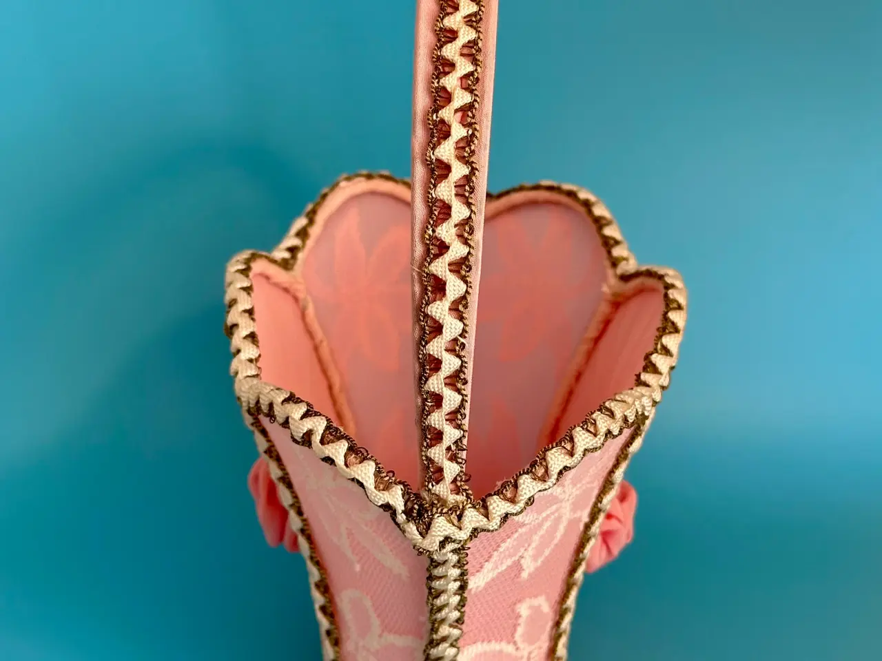 Billede 6 - Smukke pastelpink miniature forfængelighedskurv 