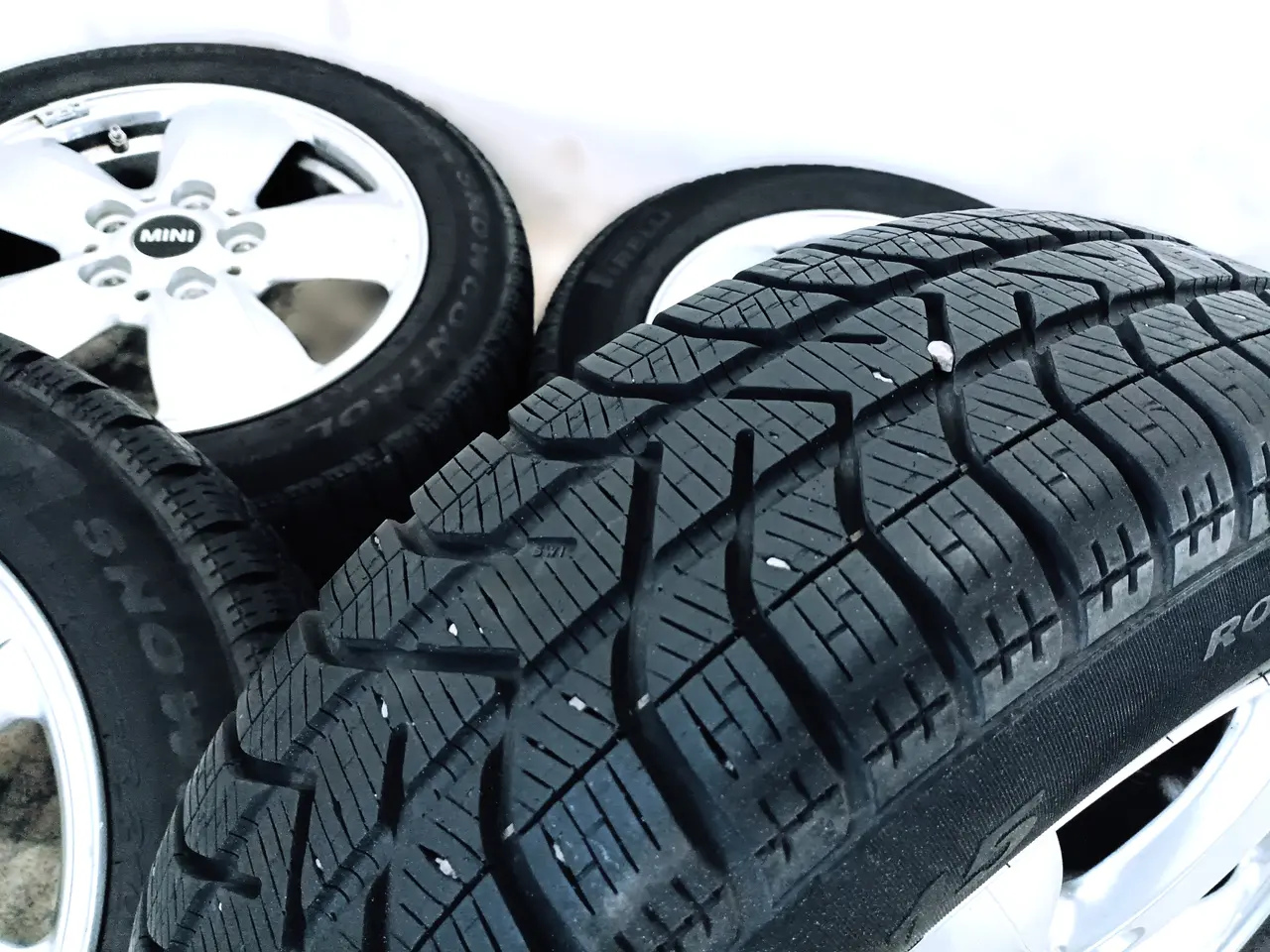 Billede 7 - 5x112 15" ET46 nav 66,6ø MINI vinter fælge TPMS