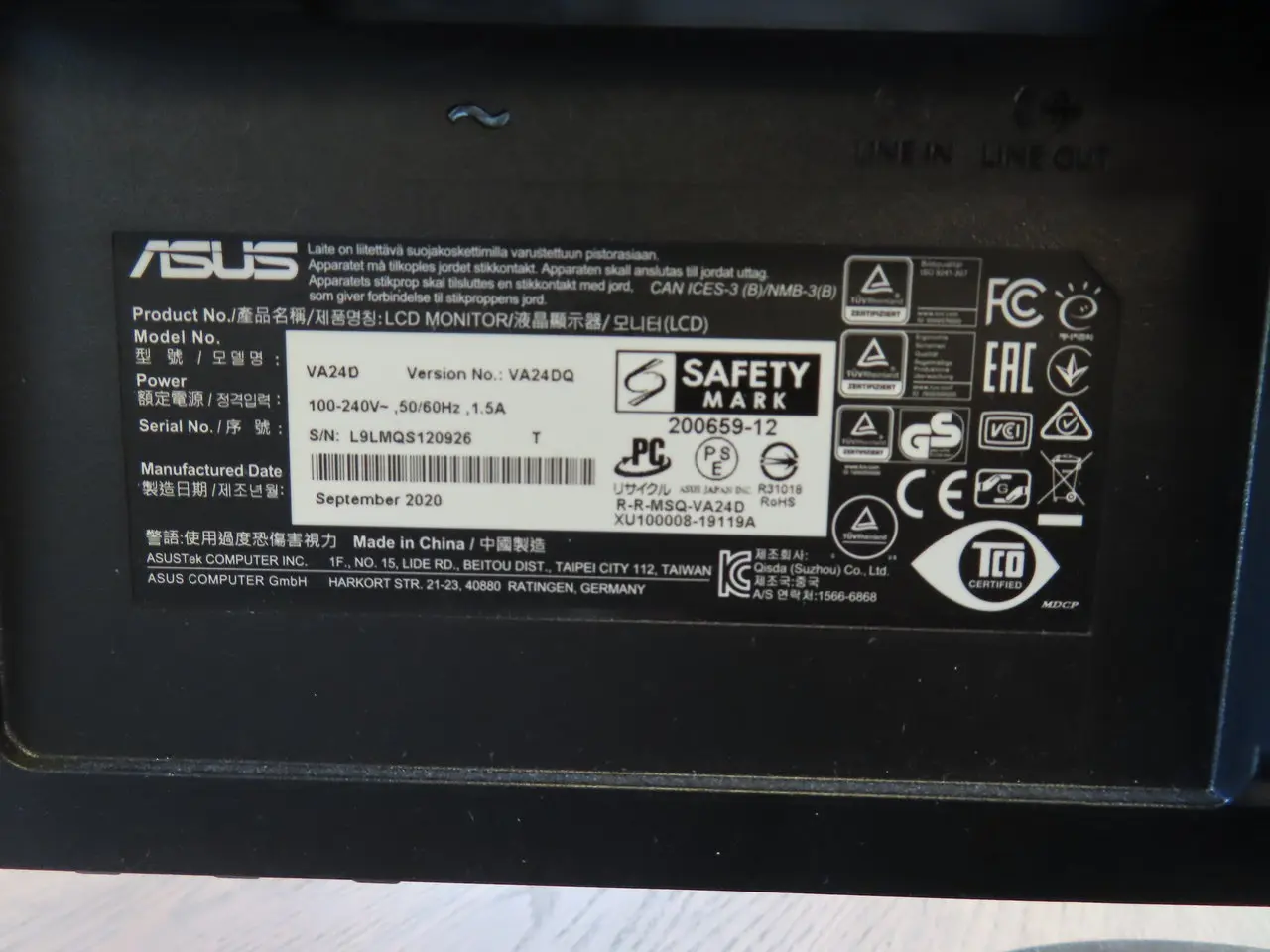 Billede 3 - 24" monitor, ASUS VA24D