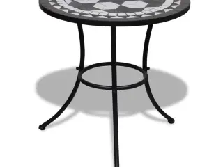 Bistrobord 60 cm mosaik sort og hvid