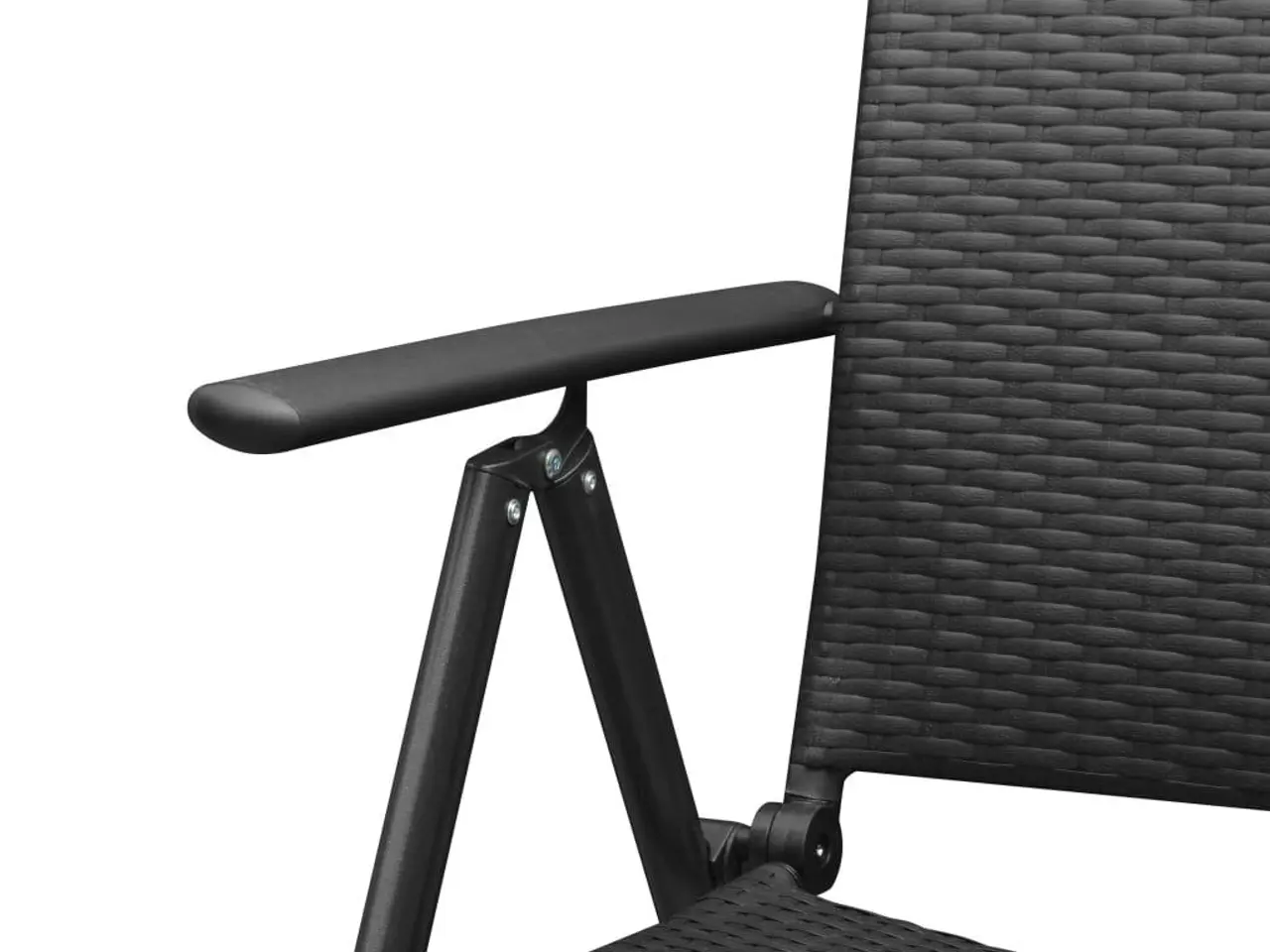 Billede 6 - Foldbare havestole i polyrattan - 2 stk., sort