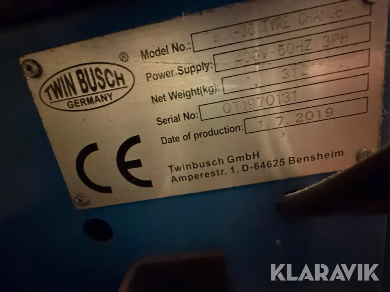 Billede 12 - Dækmonteringsmaskine Twin Busch TW X 30 Tyre Changer