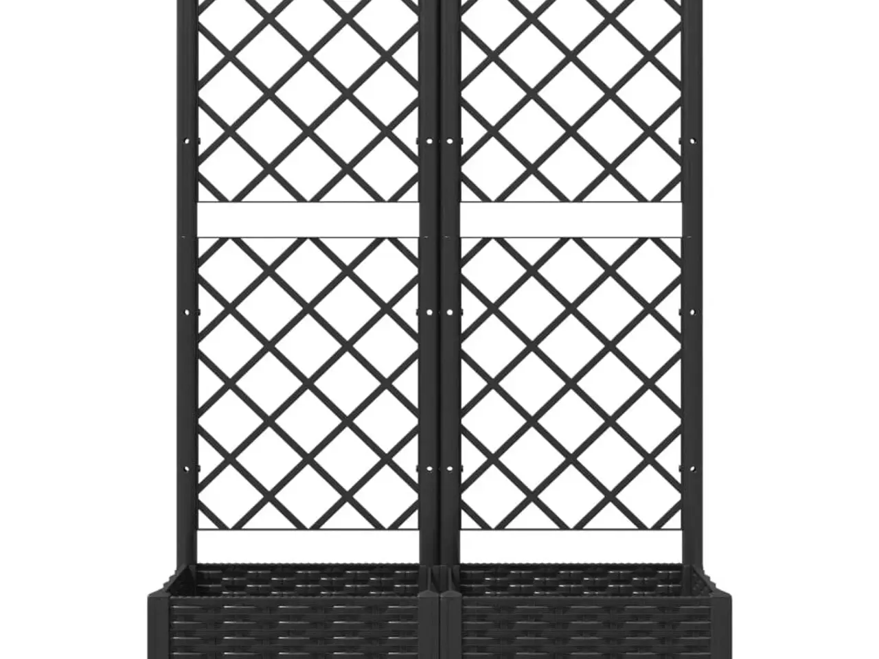 Billede 4 - Haveplantekasse med espalier sort 80x40x121,5 cm PP