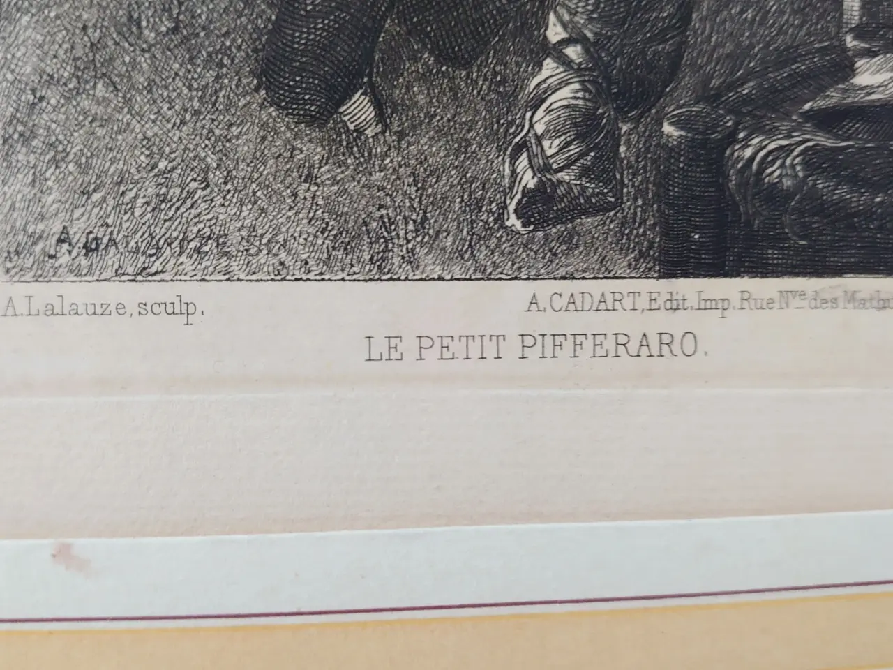 Billede 3 - Kobberstik: Le petit pifferaro (Adolph Lalauze).