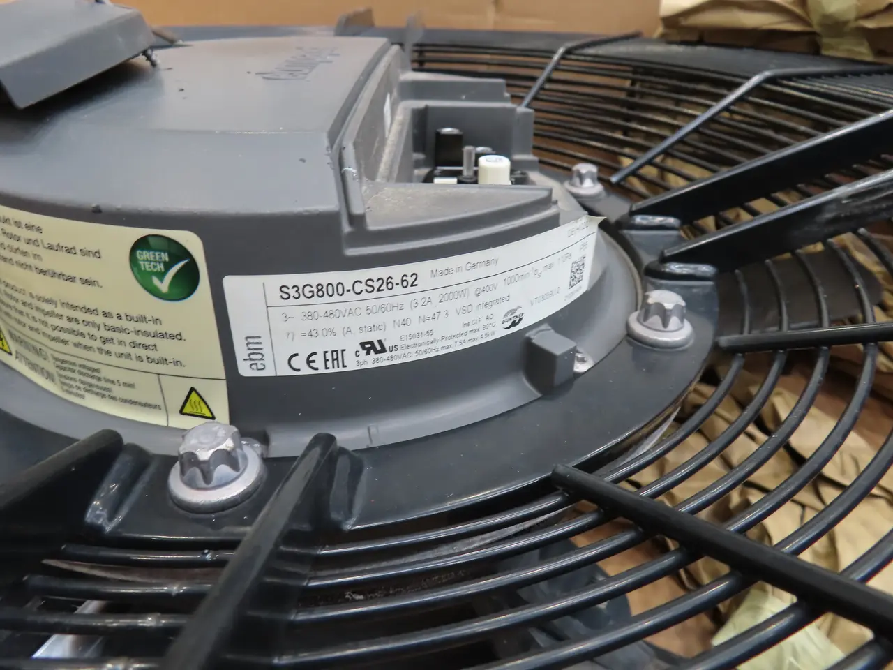 Billede 4 - 2 stk. Aksial ventilatorer EBM S3G800-CS26-62
