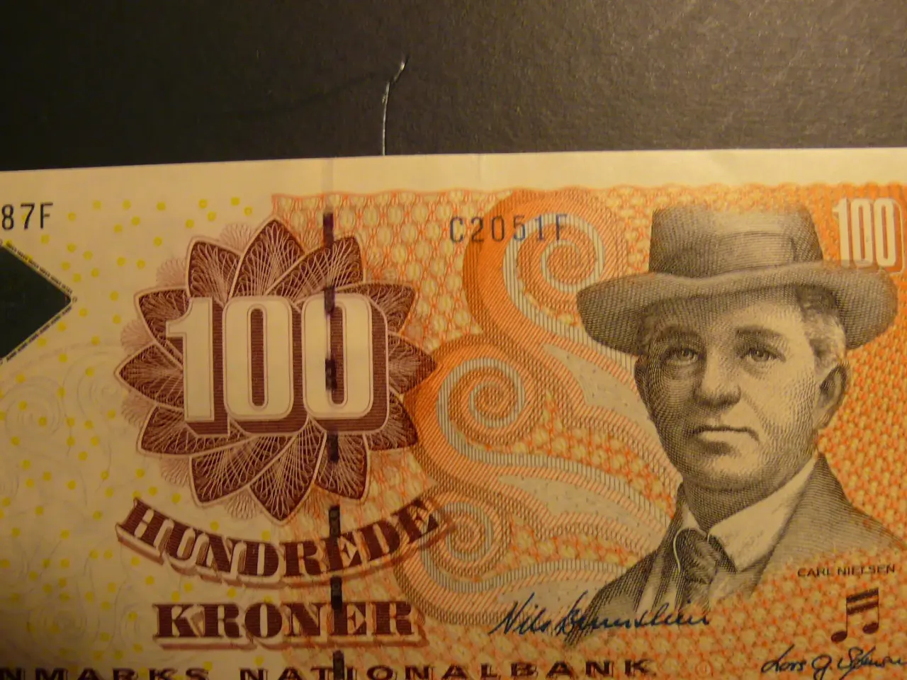 Billede 2 - !00 kr. seddel. C205 litra 1