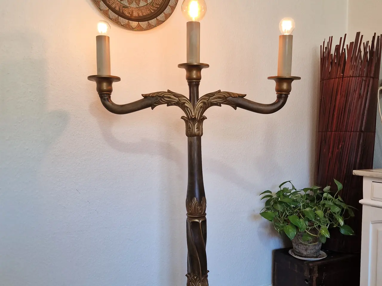 Billede 2 - Smuk antik gulvlampe.