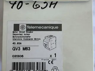 Telemecanique GV3 M63 Motor automatsikring 40-63A