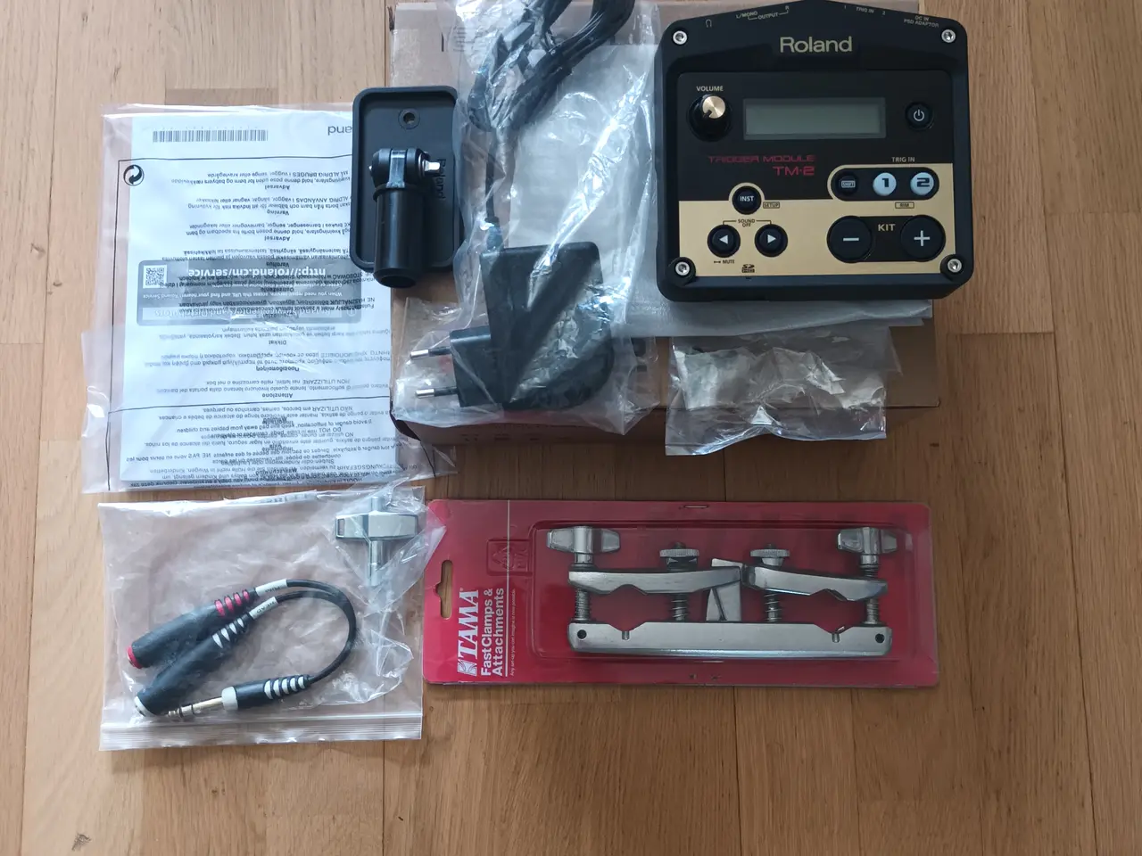 Billede 2 - Roland TM-2Trigger + Clamp + Splitter + MIDI Kabel