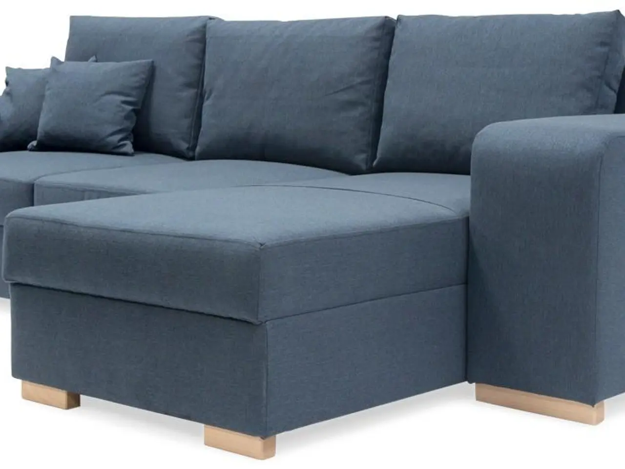 Billede 13 - Vendbar sovesofa Mark med 2 puffer - Blå Inari 80
