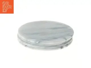 4 stk runde marmor bordskånere Ø15,5 cm (str. 4 stk Ø 15,5 cm)
