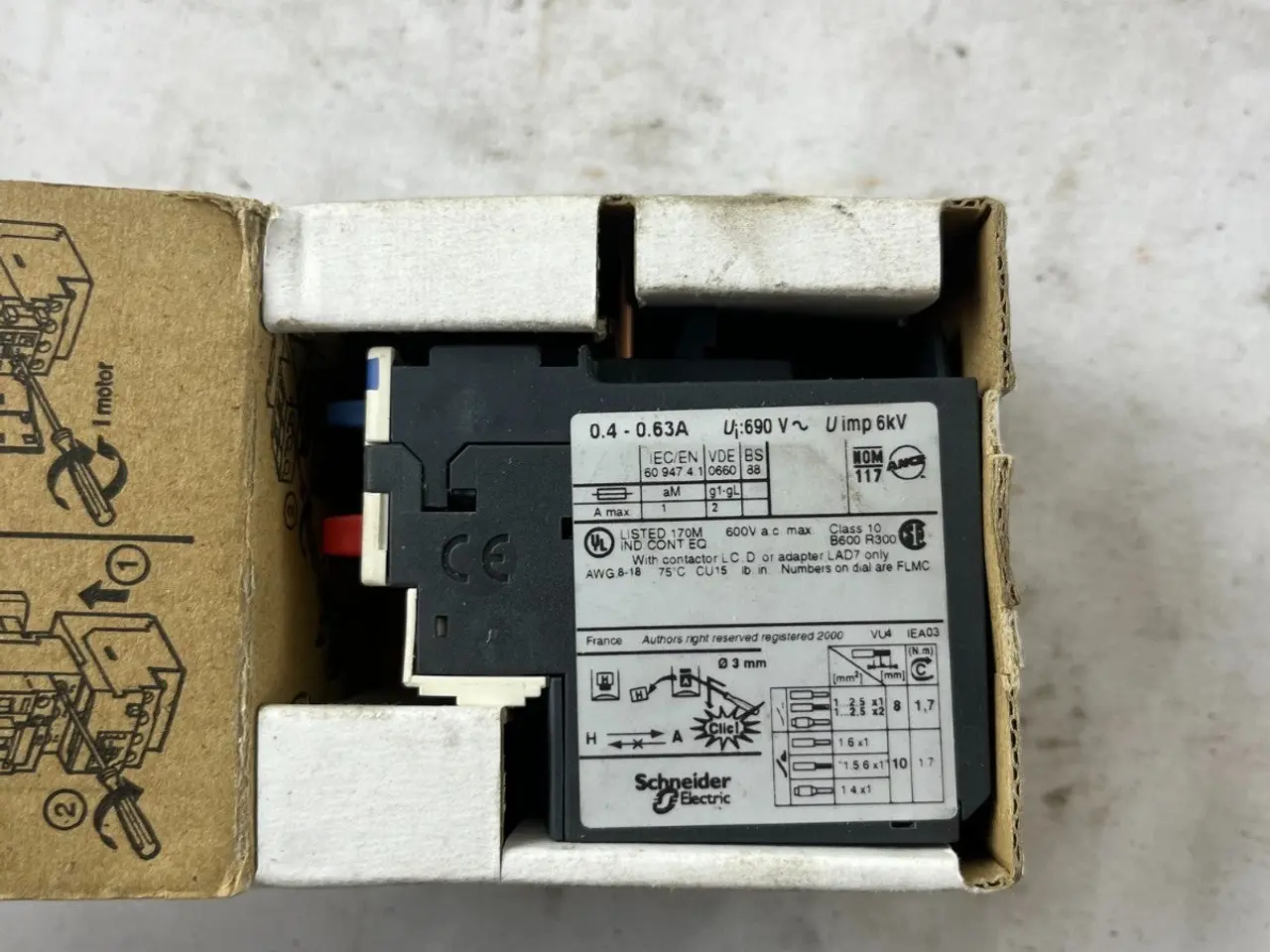 Billede 6 - Schneider Electric TeSys LRD04 0.4–0.63A Thermal
