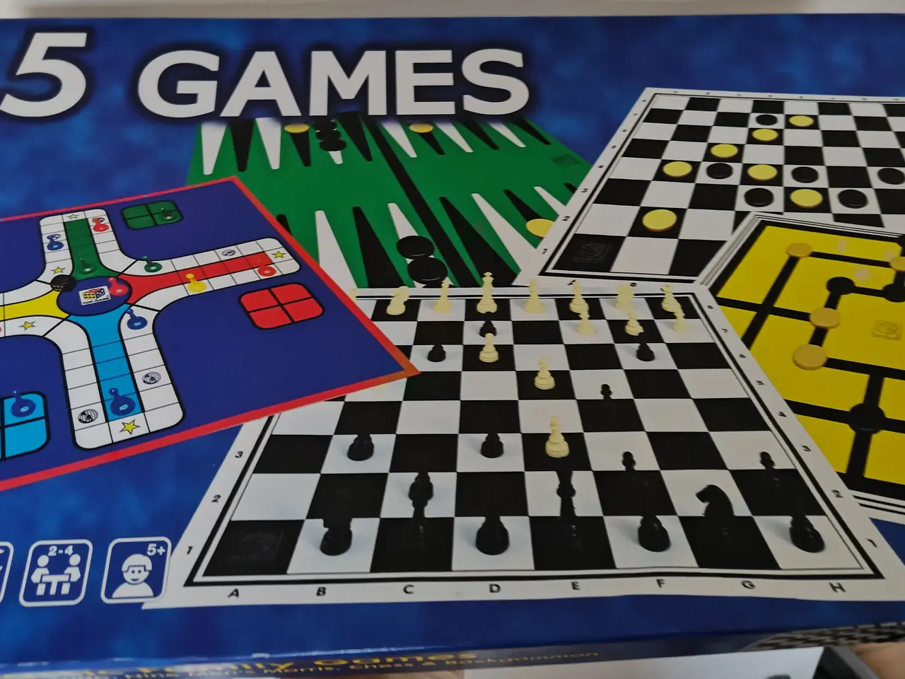 Billede 1 - Dam Mølle Ludo Skak og Backgammon Brætspil