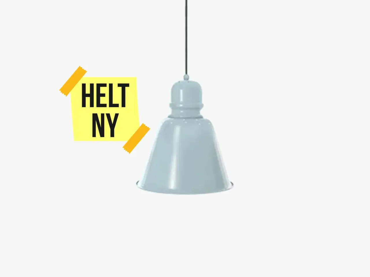 Billede 1 - NY! SEBRA loftlampe XL i pastel blå