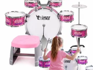 K-DRUMS 3 børnetrommesæt i pink