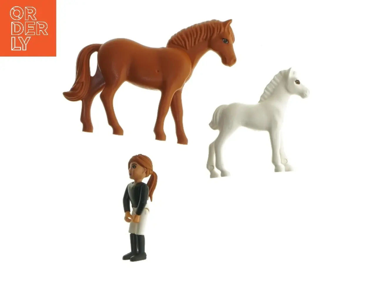 Billede 3 - Legesæt med heste og rytter (str. 8-13 cm)