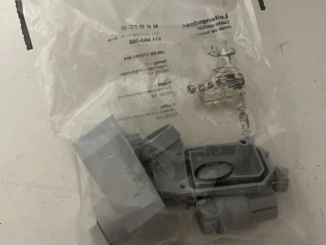 Billede 6 - Hirschmann N6RFFR kabel Socket 931553106 6-Pole