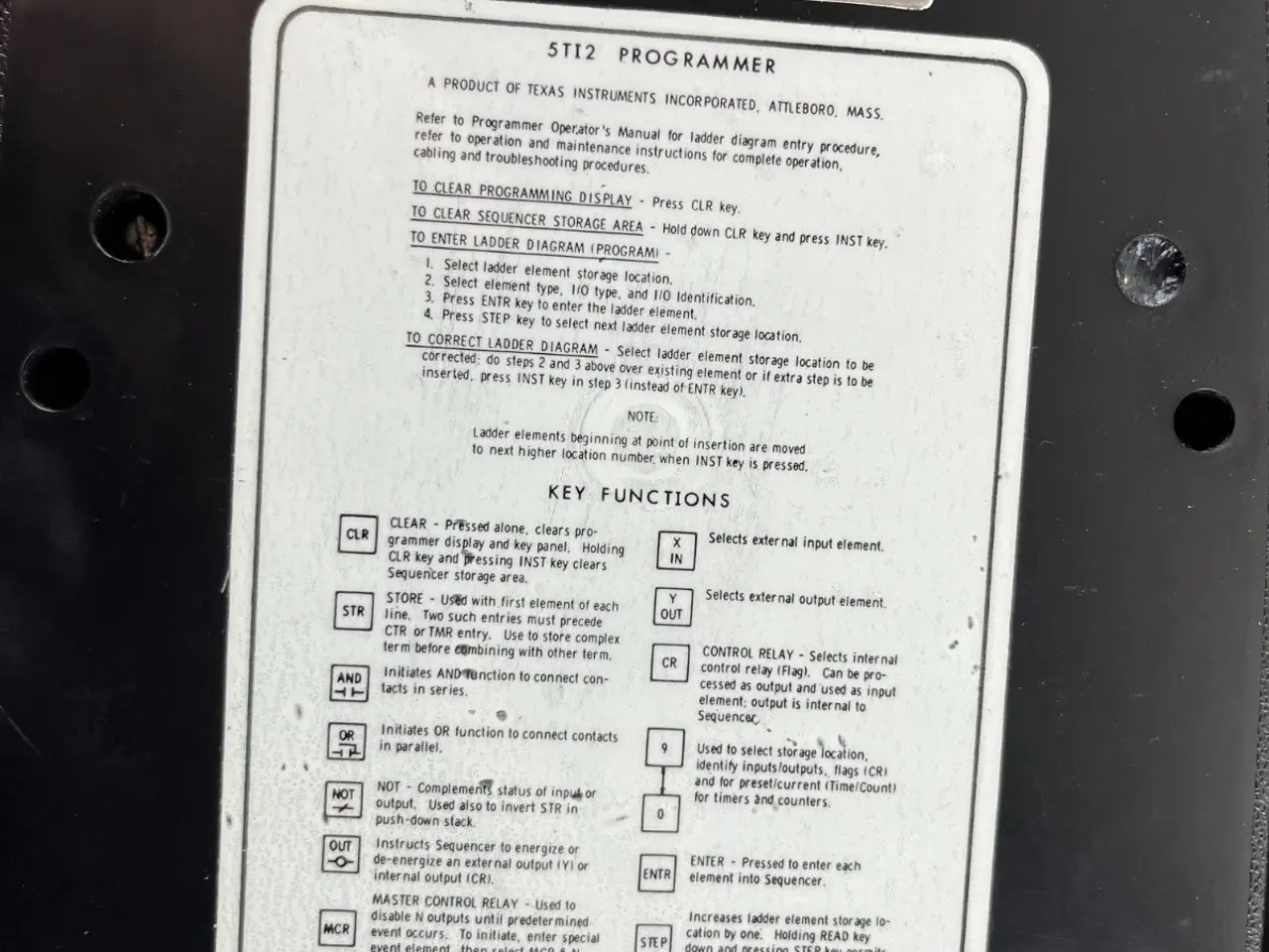 Billede 10 - Texas Instruments 5TI-2000 PLC Programmer in Case