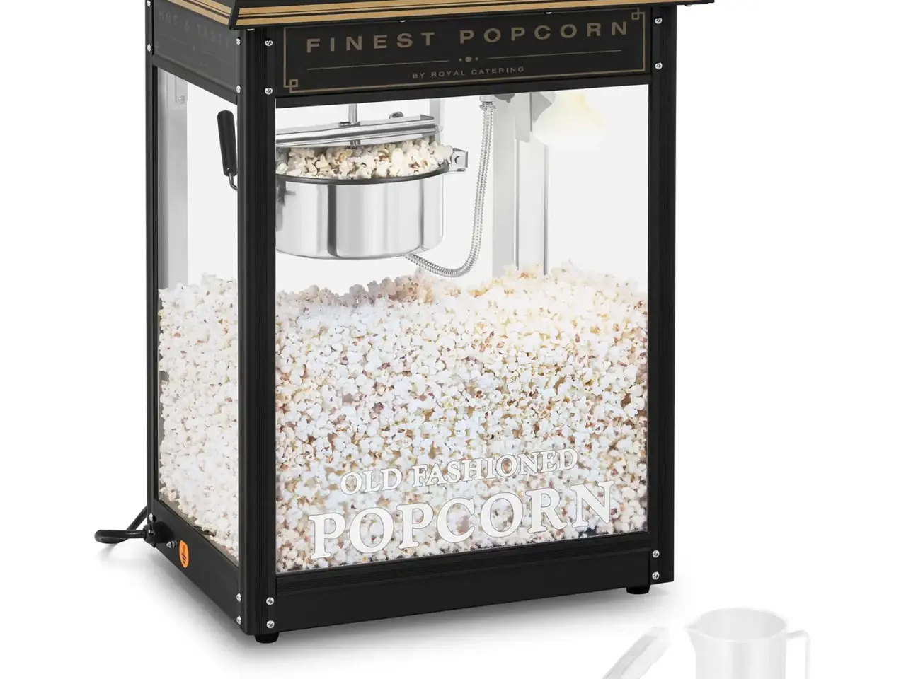 Billede 1 - Popcornmaskine – sort og guld – 56 x 42 x 76 cm