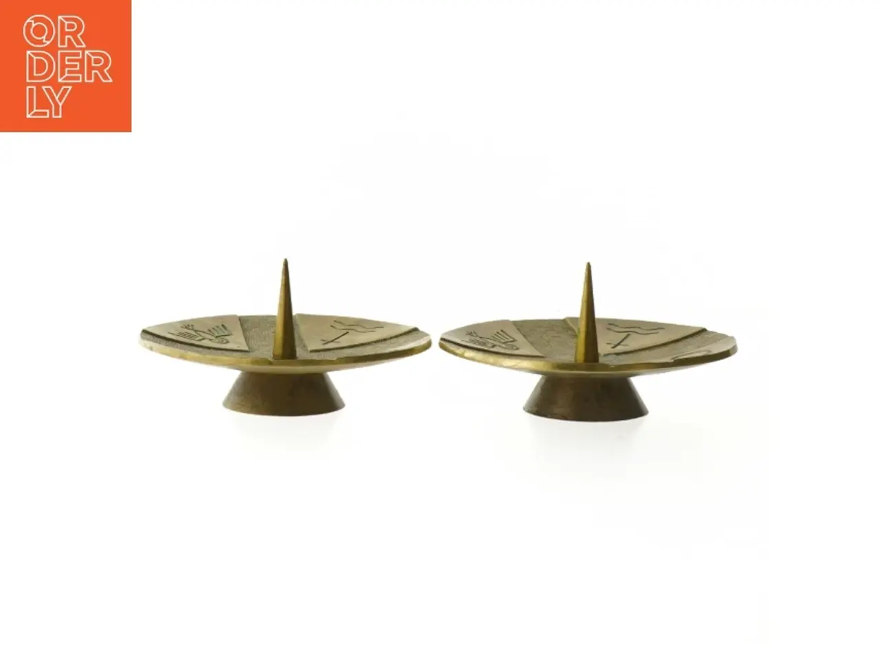 Billede 1 - Retro messing lysestager (str. Ø 14x7 cm)