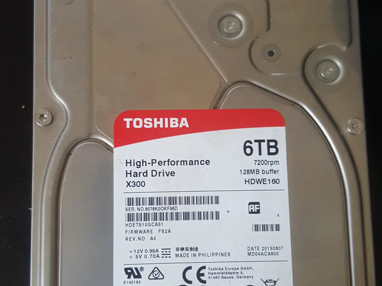 Billede 2 - toshiba 6tb x300 high-performance hdwe160 (2 stk)