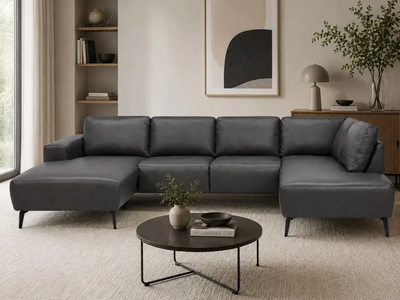 Billede 12 - Hjort Knudsen Copenhagen Læder U-sofa - Venstrevendt