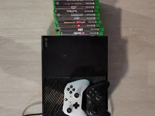 Xbox One+spil og controllere
