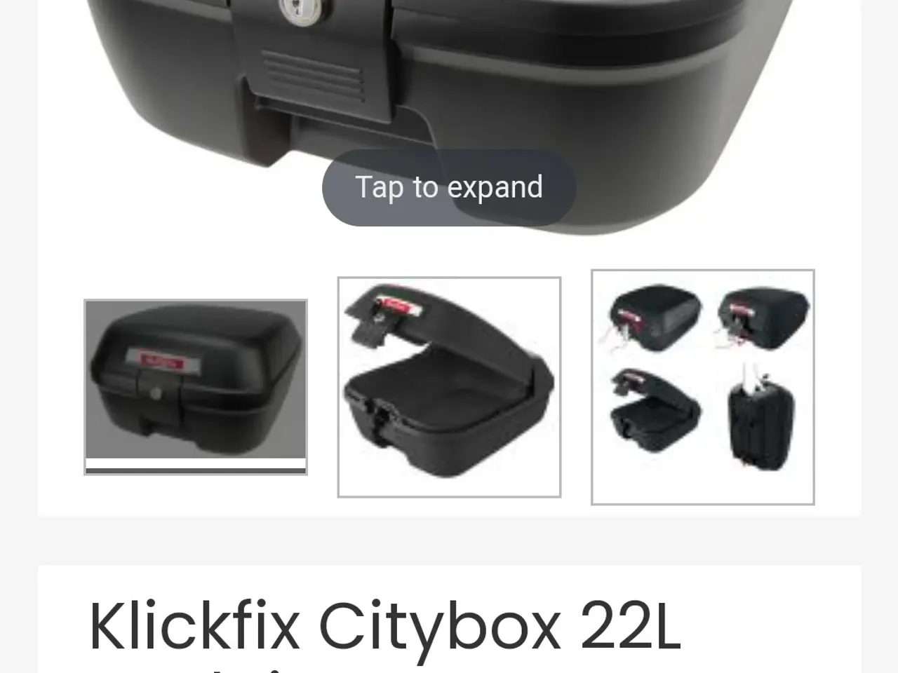 Billede 1 - Klickfix Citybox 22l med beslag