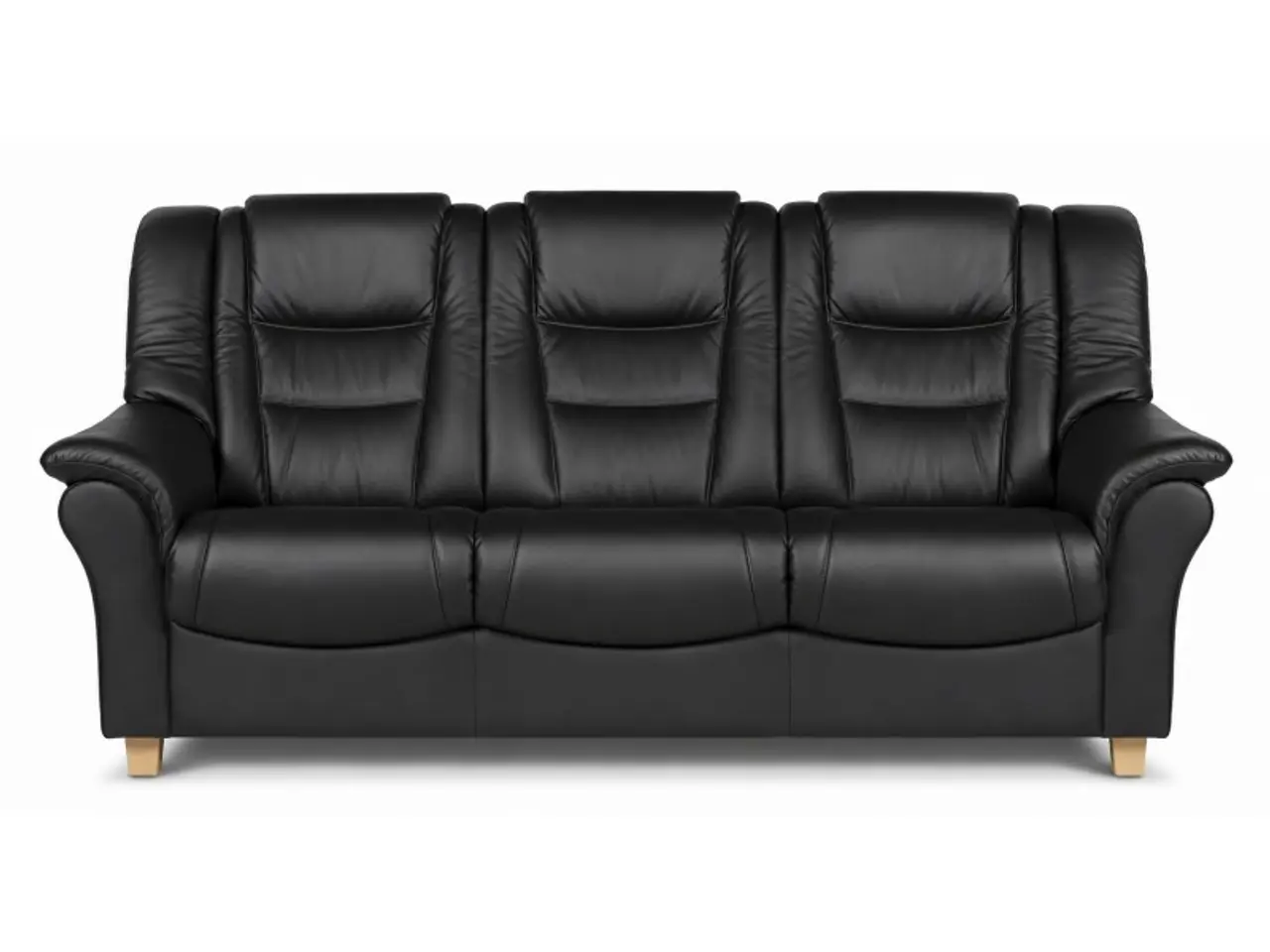 Billede 1 - Strib 3 Personers lædersofa