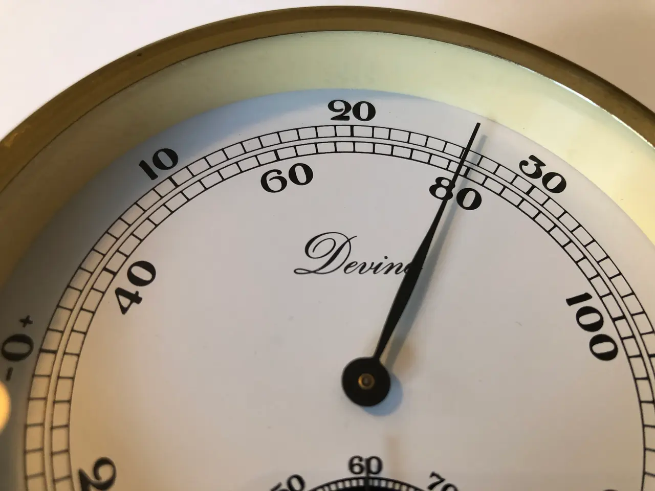 Billede 3 - Devina termometer og hygrometer i messing