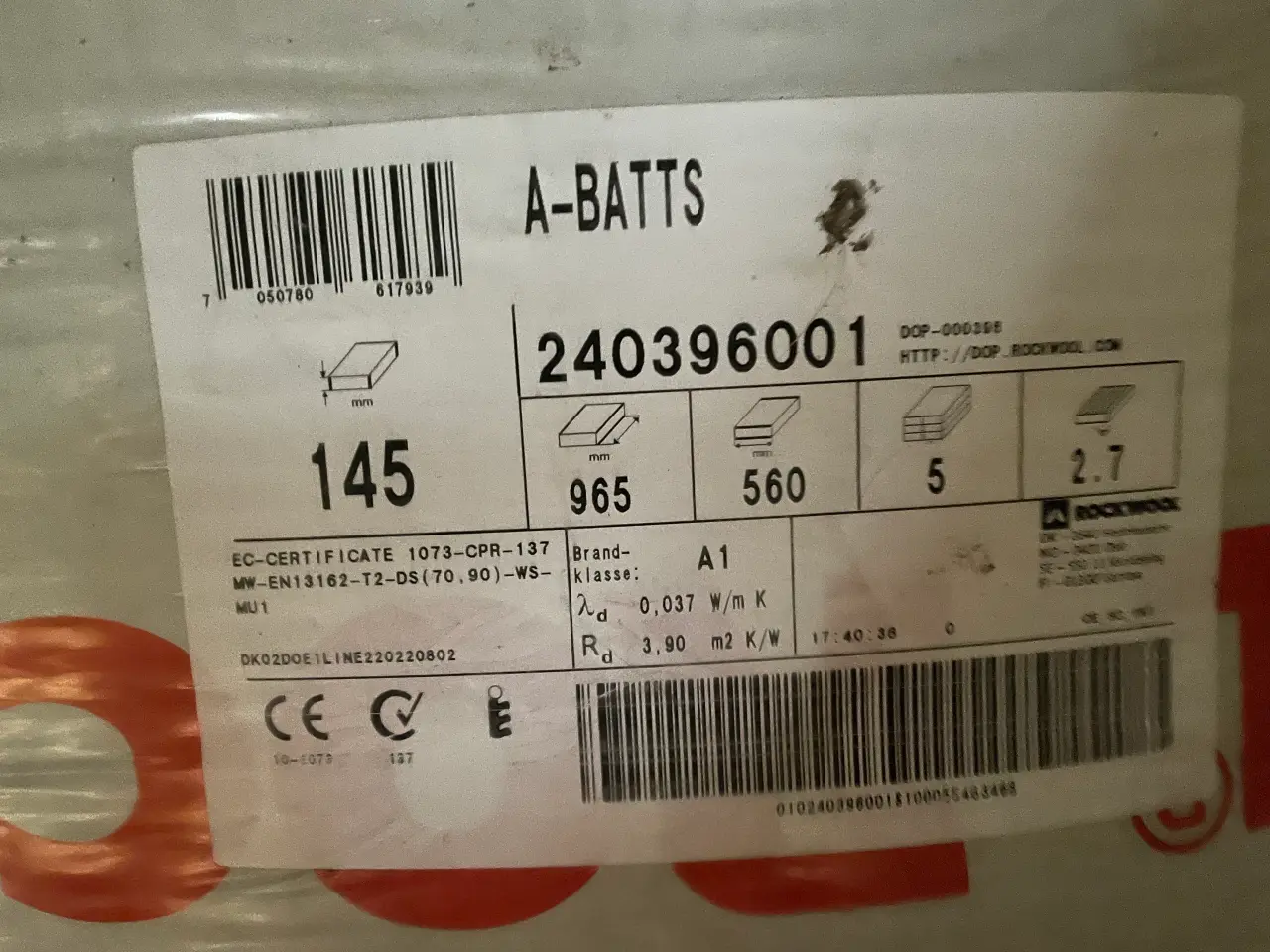 Billede 1 - rockwool A batts, 6 pakker