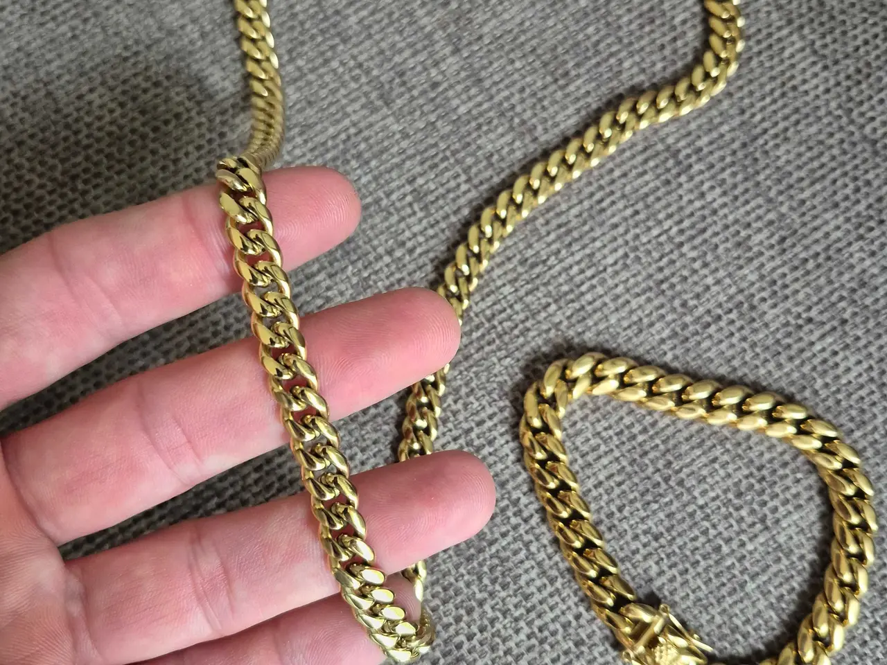 Billede 4 - Panserkæde, guld.