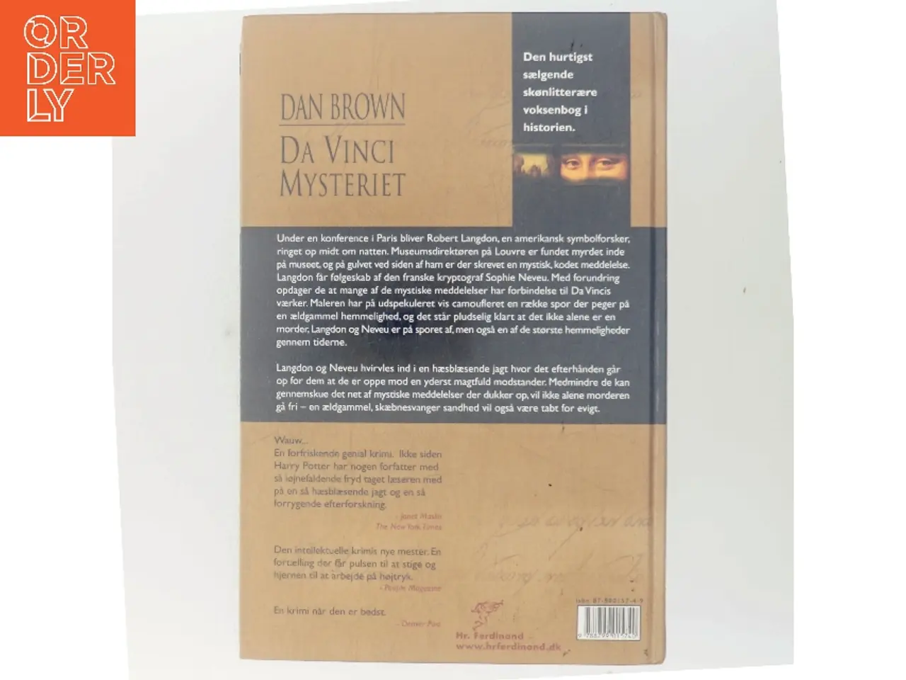 Billede 3 - Da Vinci Mysteriet af Dan Brown (Bog)