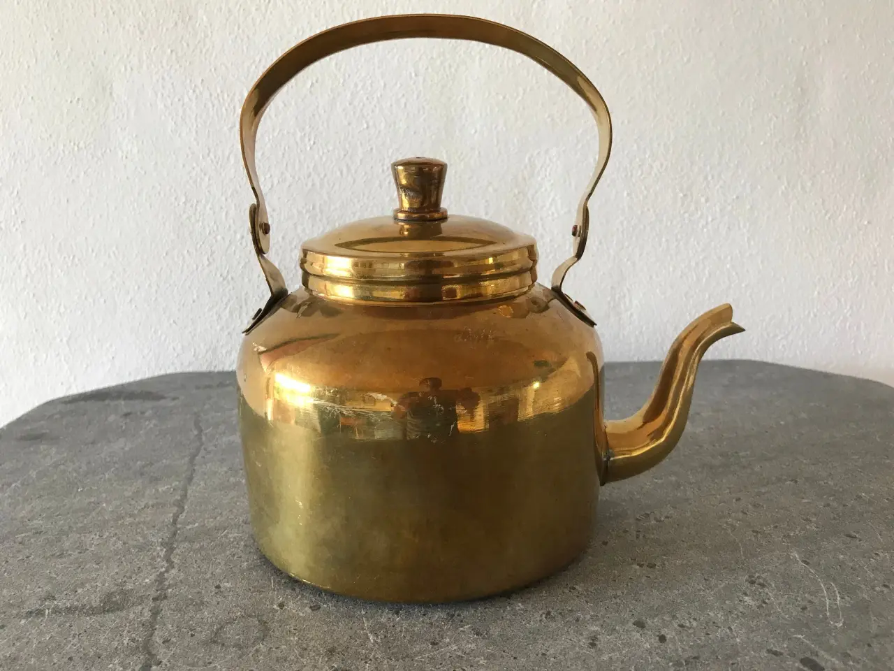Billede 1 - Vintage tepotte / tekande i messing