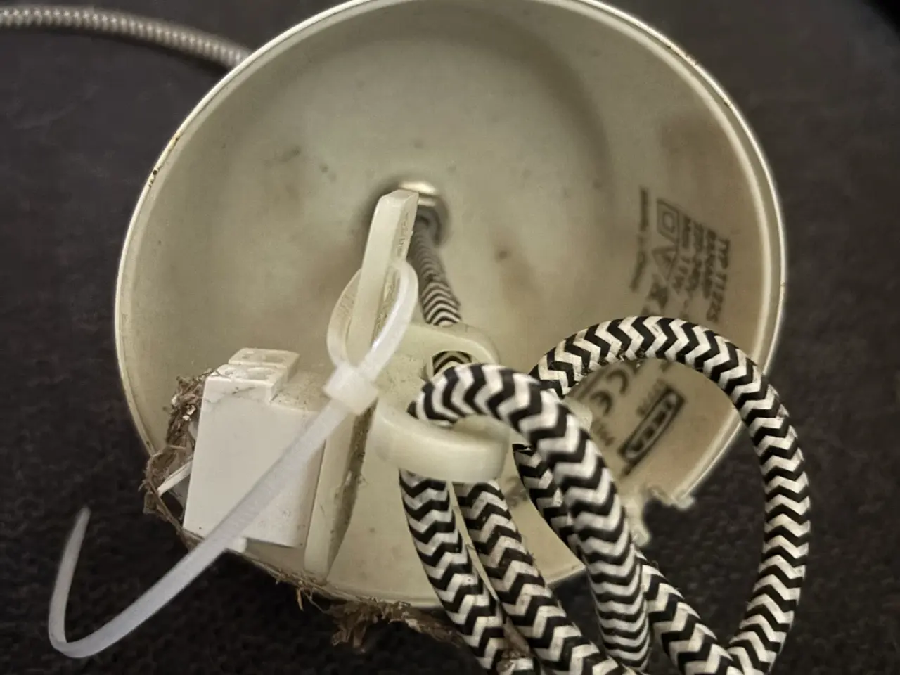 Billede 8 - Creme hvid Ikea ranarp loftlampe 