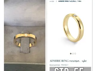 Virkelig flot fingerring sælges