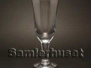 Hvid Klokke Ølglas. H:190 mm.