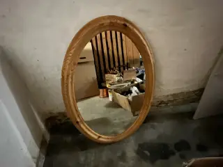 Retro spejl med ramme i eg