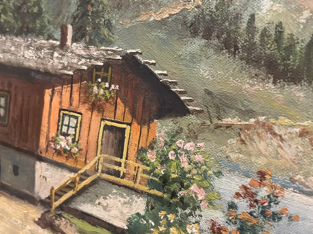 Billede 5 - Håndmalet dekorationsmaleri på lærred 85 × 45 cm