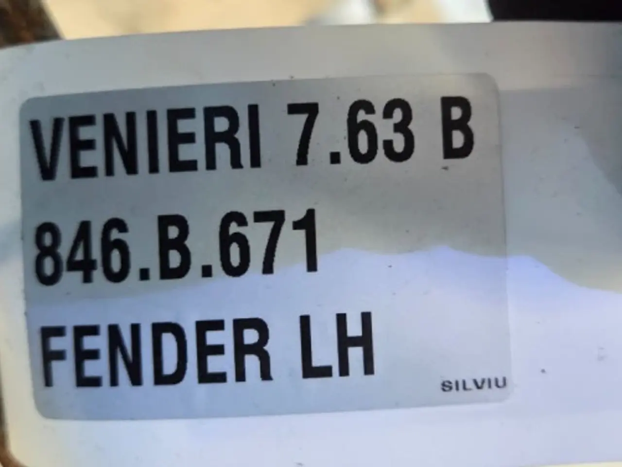 Billede 12 - Venieri 7.63B Hjulkærm L. 846.B.671