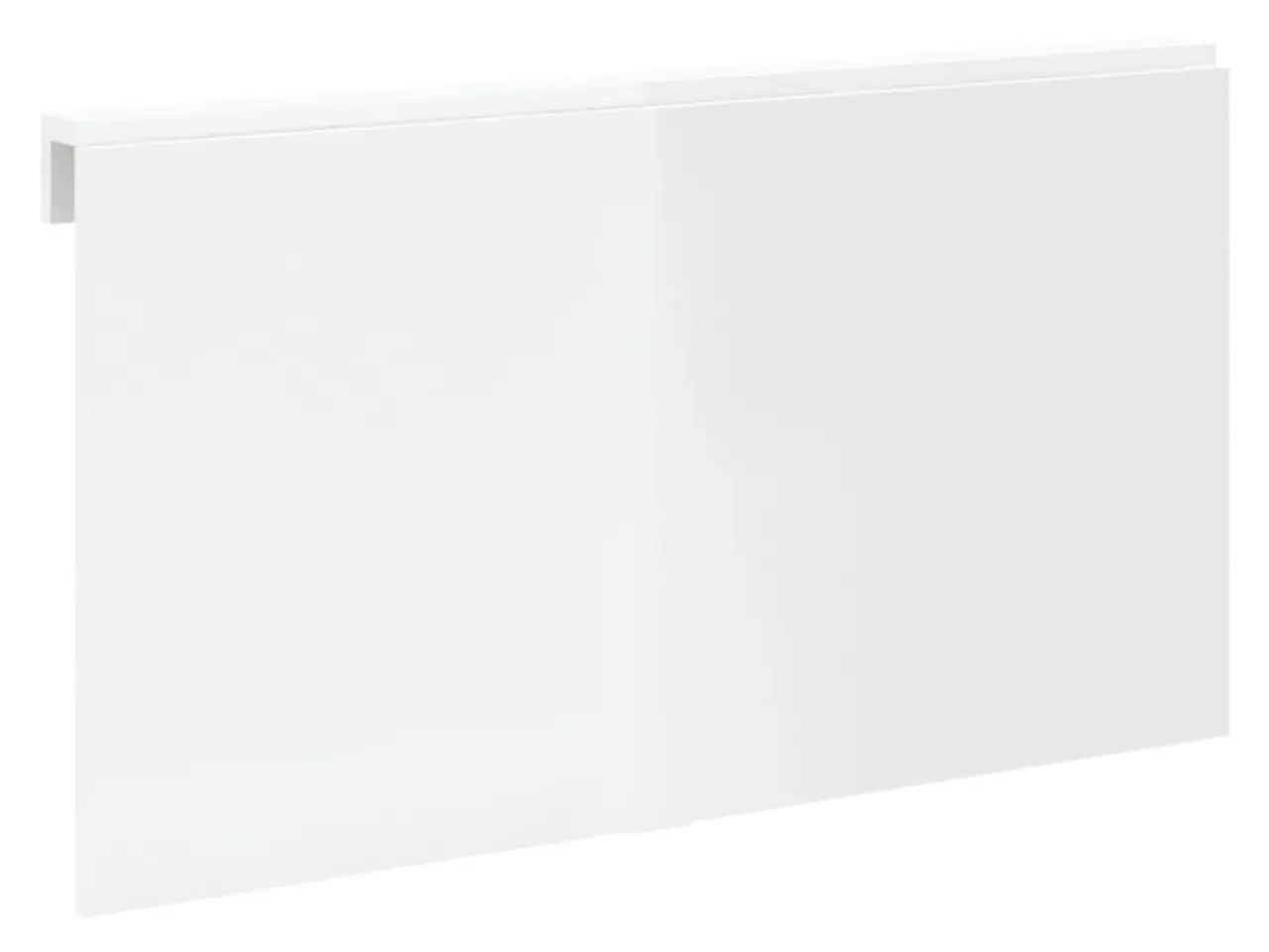 Billede 5 - Væghængt klapbord 100×60×56 cm - konstrueret træ, hvid højglans