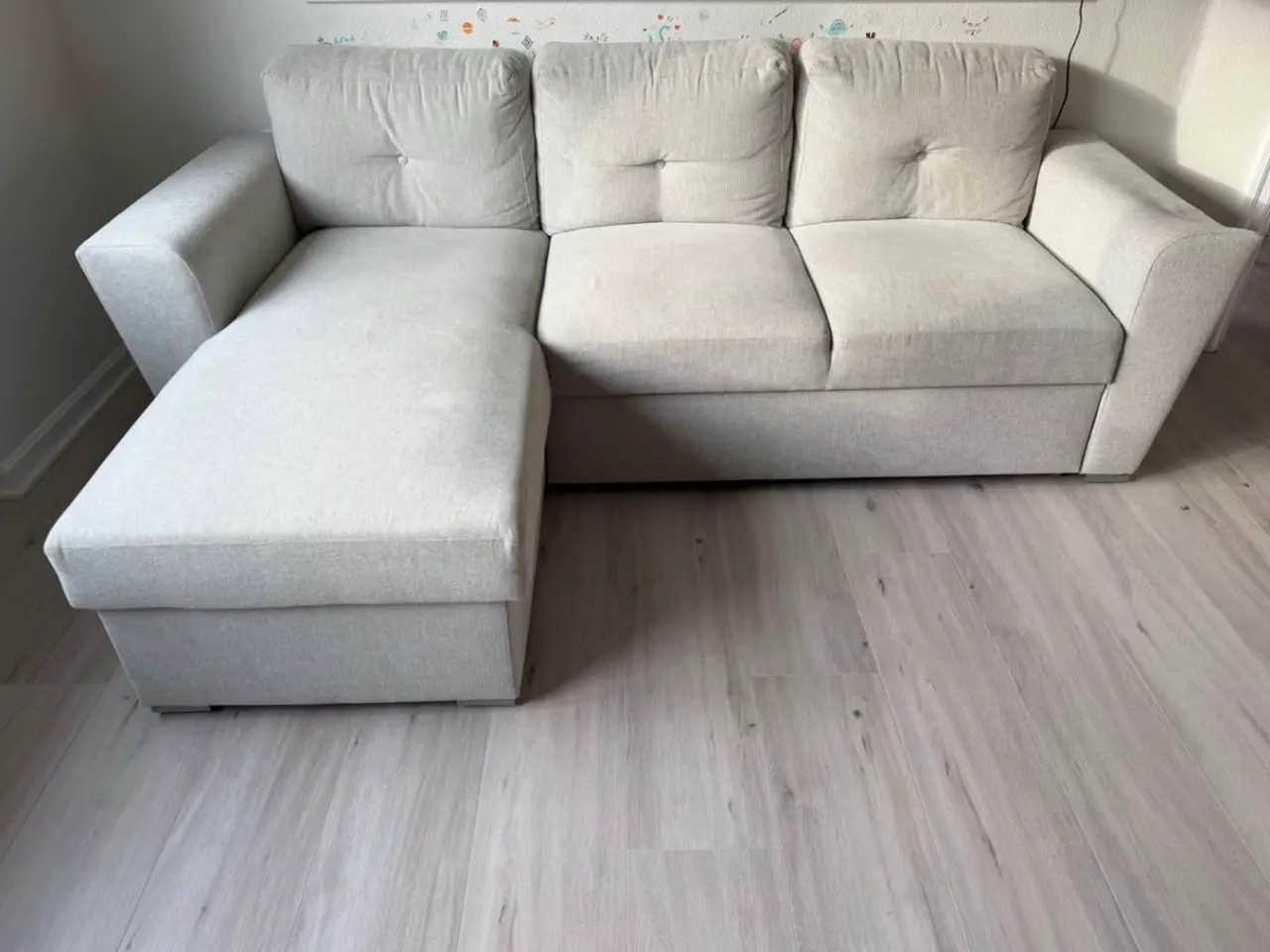 Billede 1 - Sovesofa m/ chaiselong (plads til opbevaring)